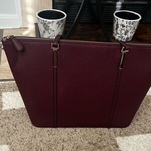 JustFab Deep Burgundy Tote Bag